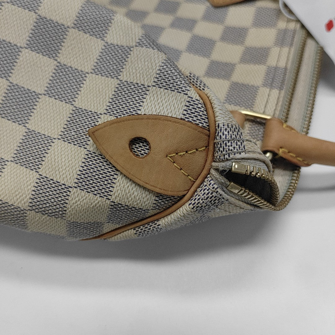 SPEEDY 30 Damier Azur Coated Canvas White