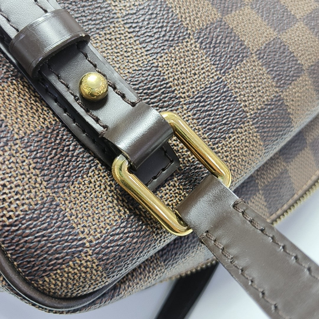 RIVINGTON Damier Ebene Coated Canvas Brown