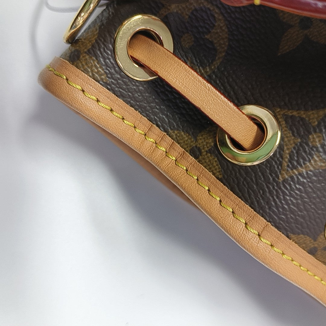 NOÉ Nano Monogram Coated Canvas Brown