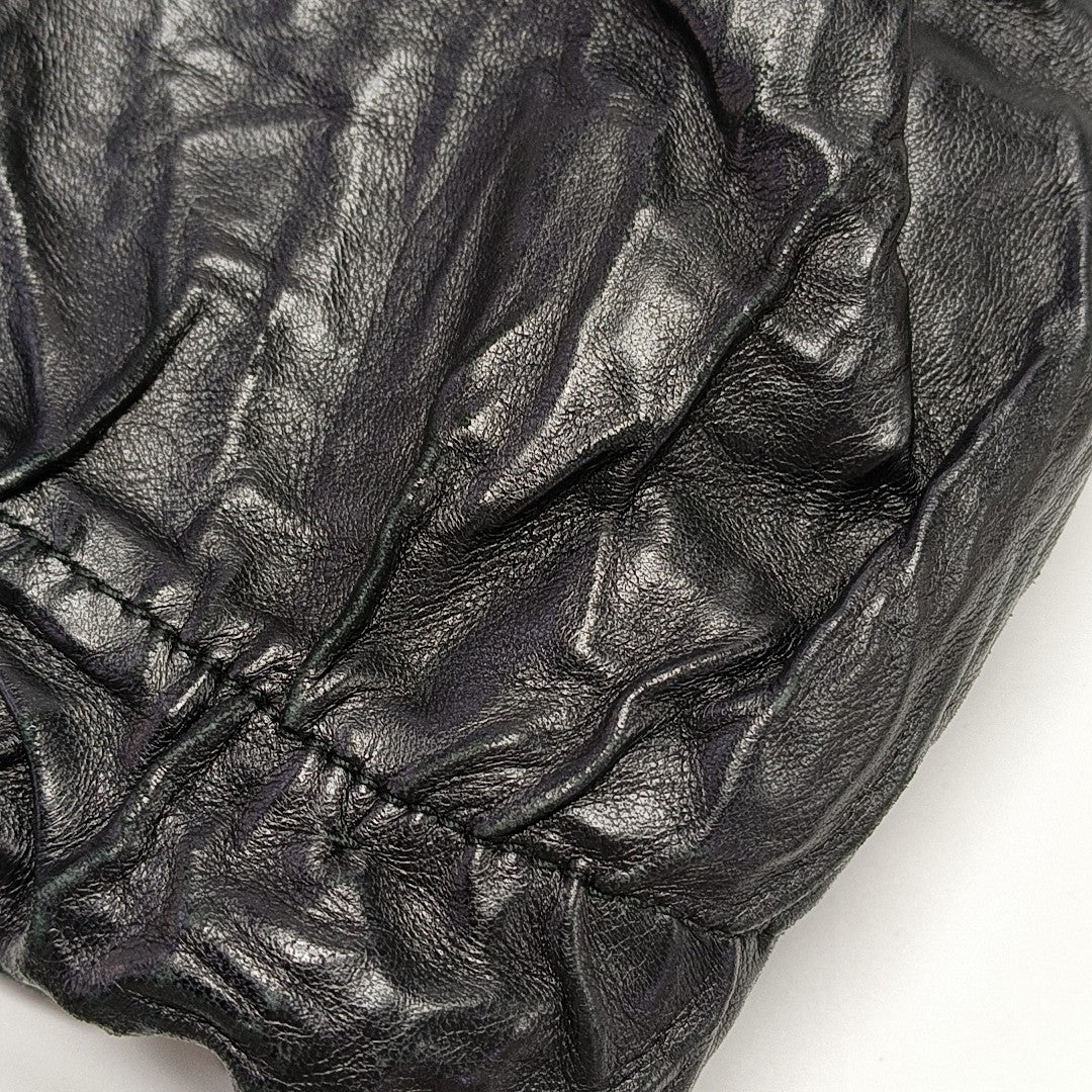 Lambskin Bucket Bag Black