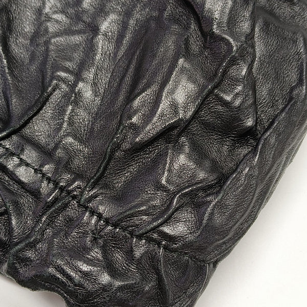Lambskin Bucket Bag Black