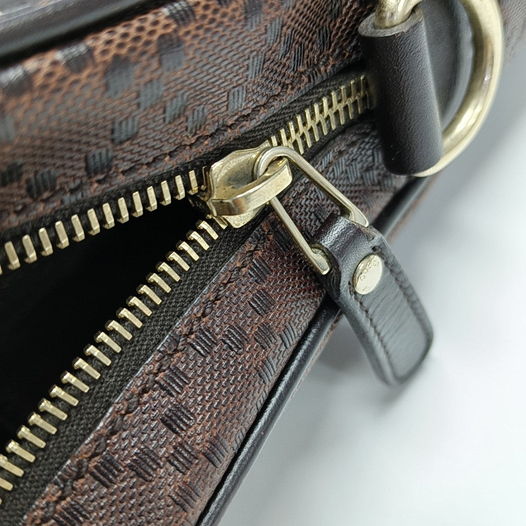 Calfskin Top Handle Bag Brown