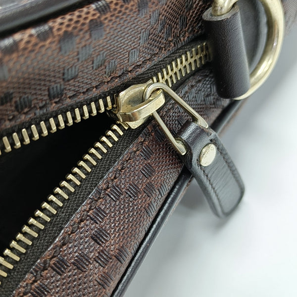 Calfskin Top Handle Bag Brown