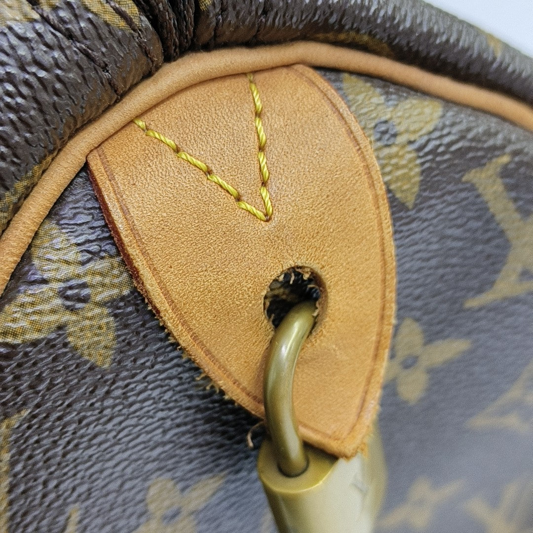 SPEEDY 30 Monogram Coated Canvas Brown