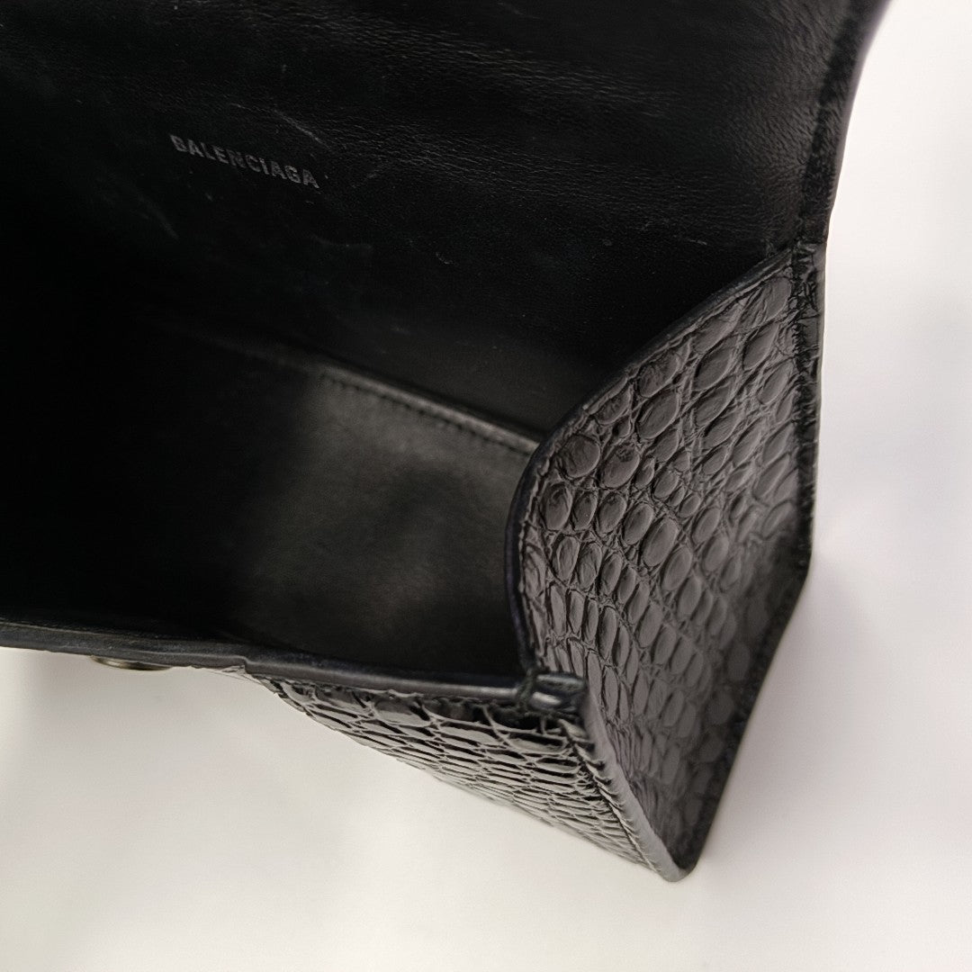 Hourglass Small Calfskin Black