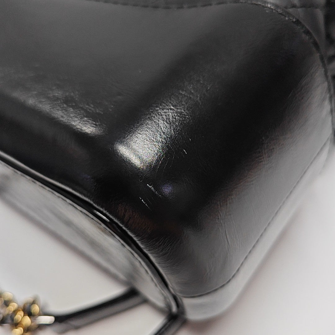 GABRIELLE Medium Quilted Calfskin Black