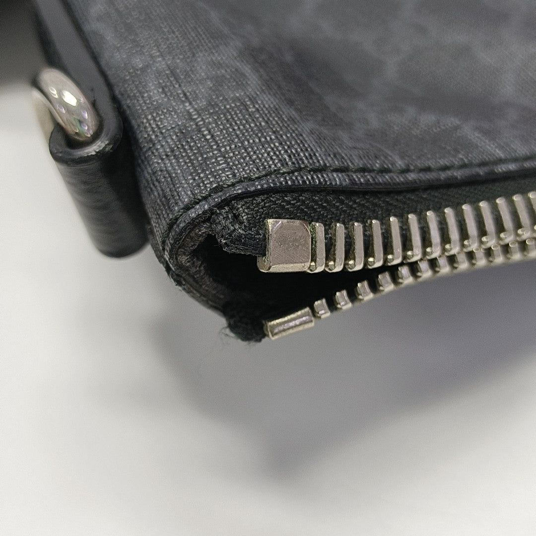 GG Supreme Monogram Coated Canvas Gray