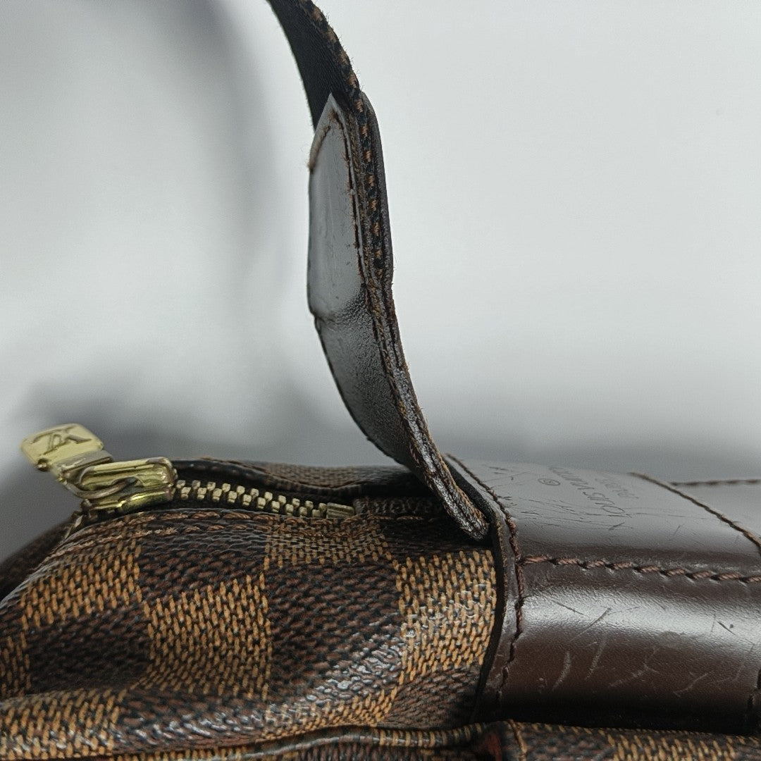 DISTRICT MM Damier Ebene Coated Canvas Brown