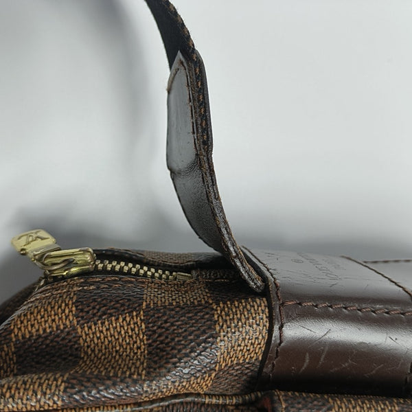 DISTRICT MM Damier Ebene Coated Canvas Brown