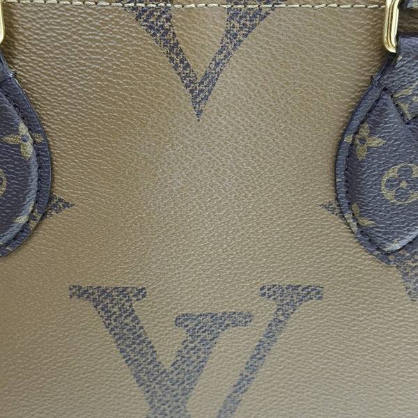 ONTHEGO MM Monogram Coated Canvas Brown