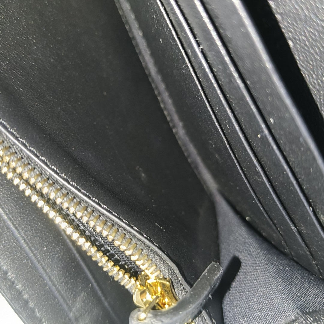 Monogram Lambskin Shoulder Bag Black