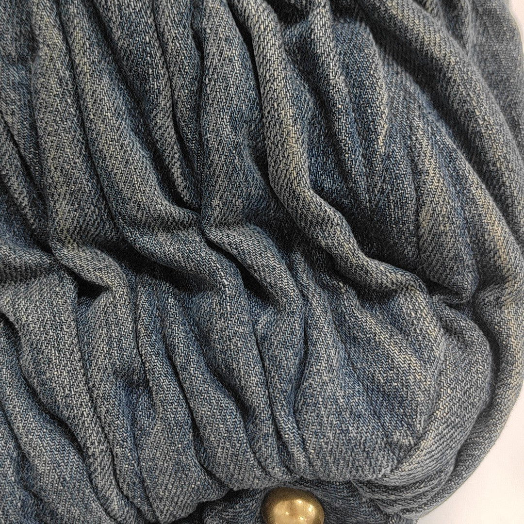 Quilted Denim Tote Bag Blue