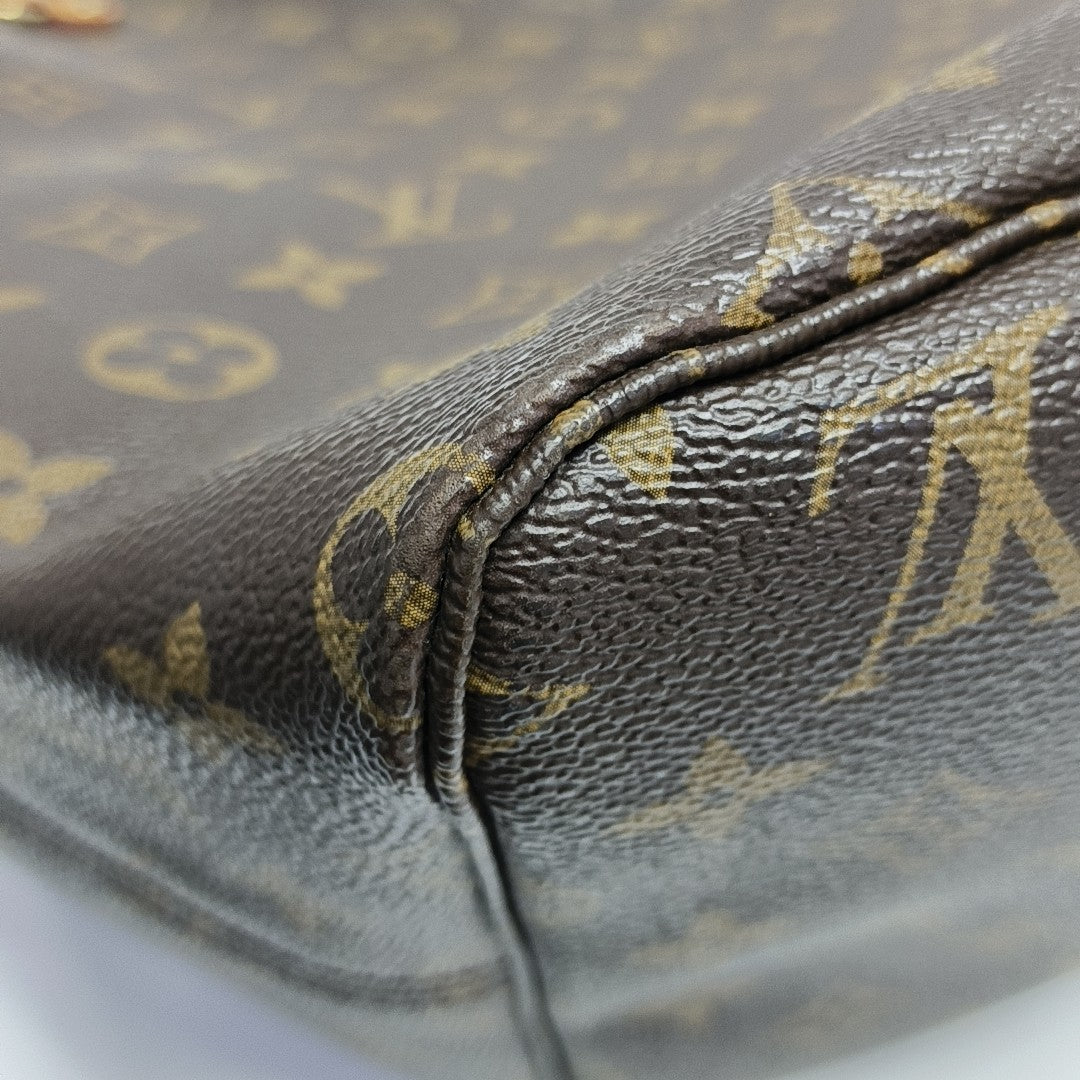 NEVERFULL GM Monogram Coated Canvas Brown