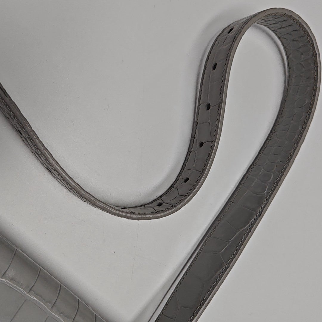 Calfskin Shoulder Bag Gray