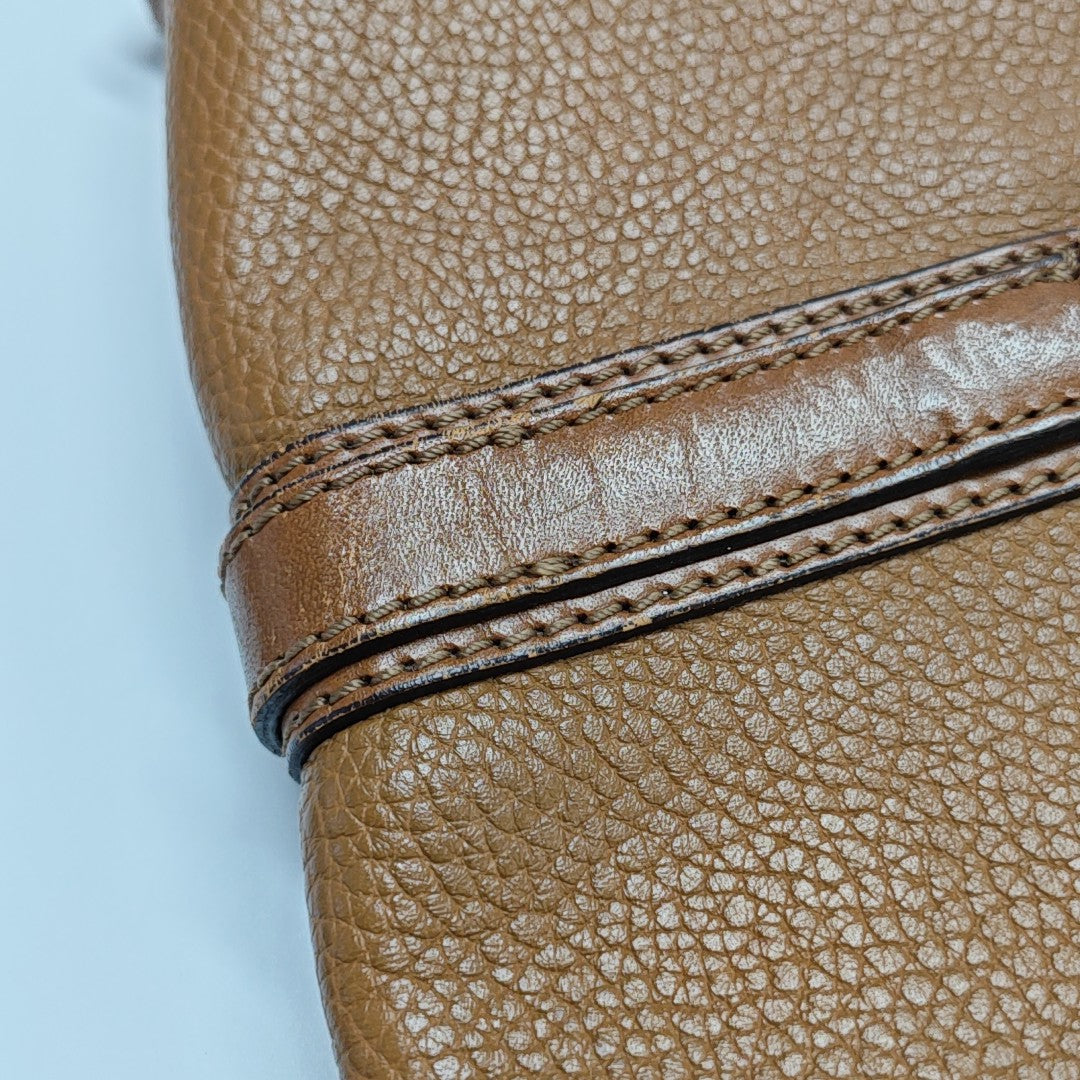 Calfskin Shoulder Bag Brown