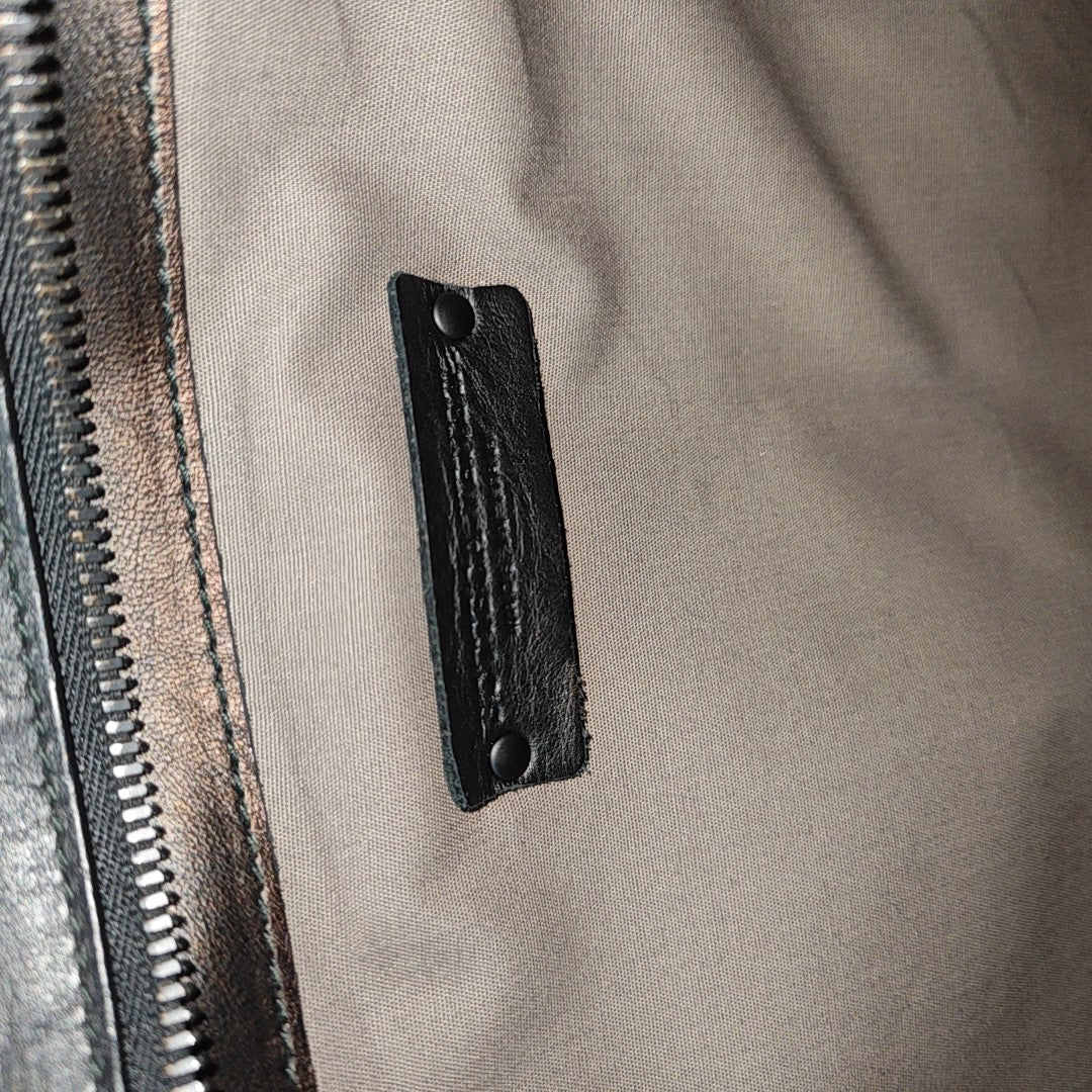 Calfskin Top Handle Bag Black
