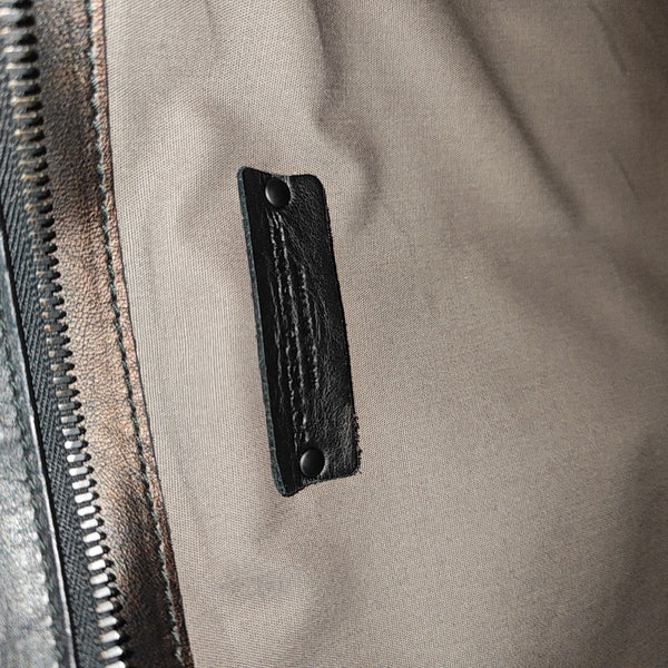 Calfskin Top Handle Bag Black