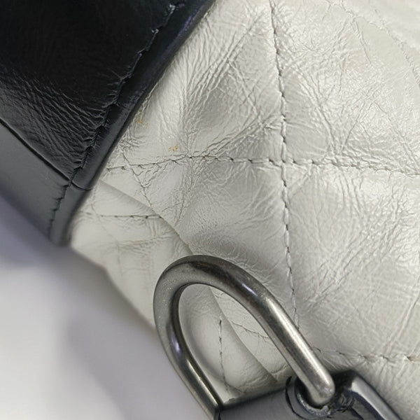 GABRIELLE Small Quilted Calfskin White