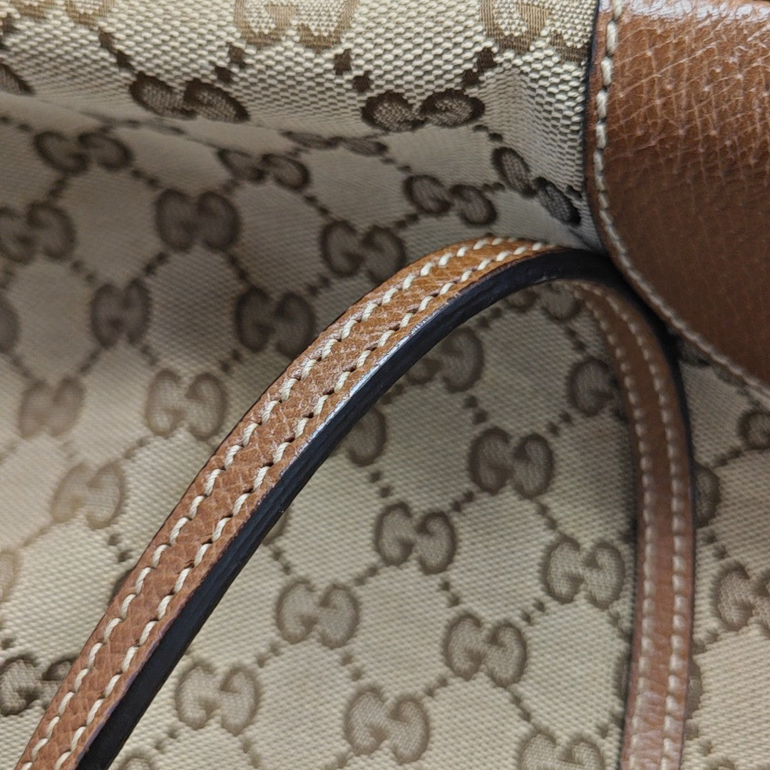 Bree Medium Monogram Canvas Beige