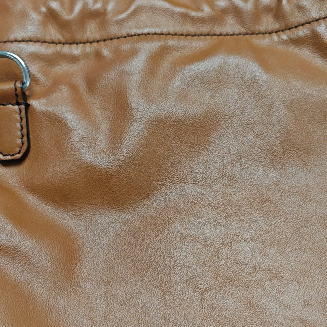 Calfskin Shoulder Bag Small Brown