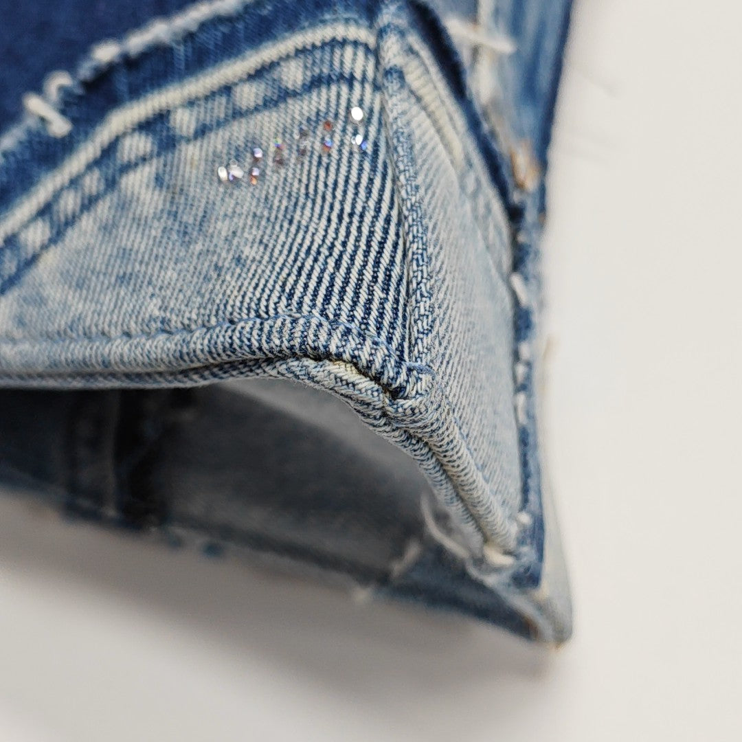 Hourglass Small Quilted Denim Blue