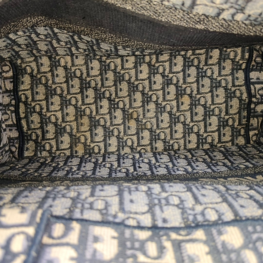 Book Tote Medium Oblique Canvas Blue