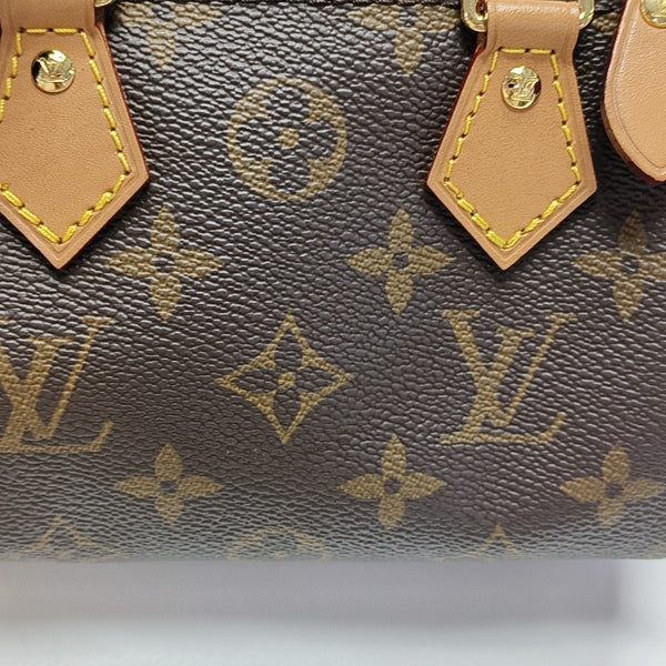 SPEEDY Nano Monogram Coated Canvas Brown