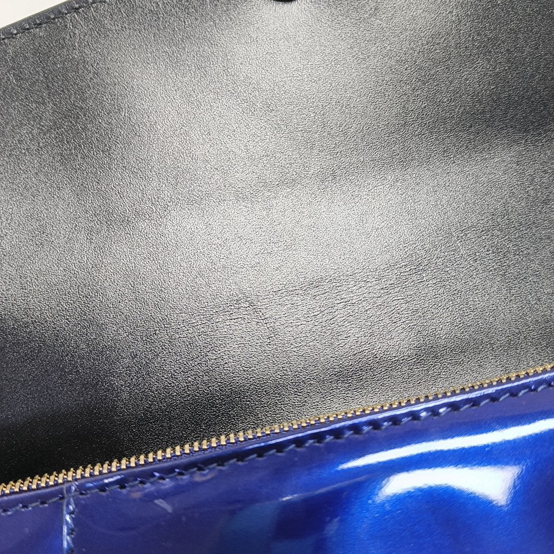 SERPENTI FOREVER Medium Patent Leather Blue