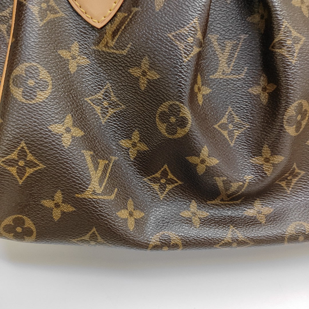 Monogram Coated Canvas Shoulder Bag Brown
