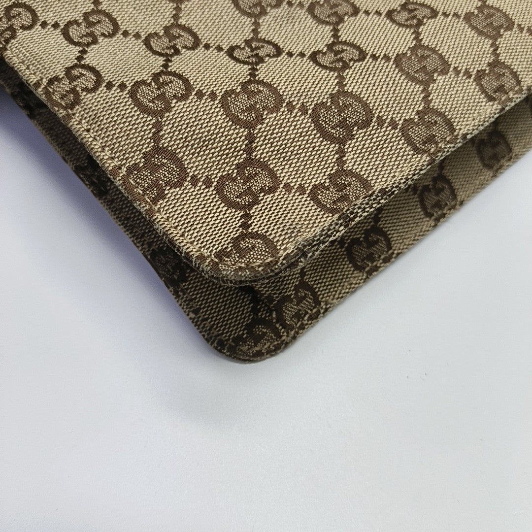 Monogram Canvas Shoulder Bag Brown