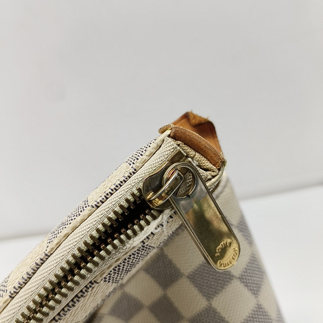 TOTALLY MM Damier Azur Coated Canvas White
