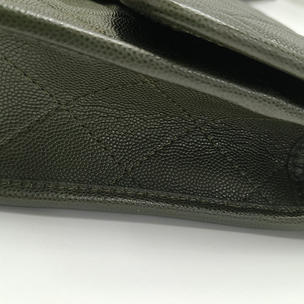 Quilted Grained Calfskin Small Green