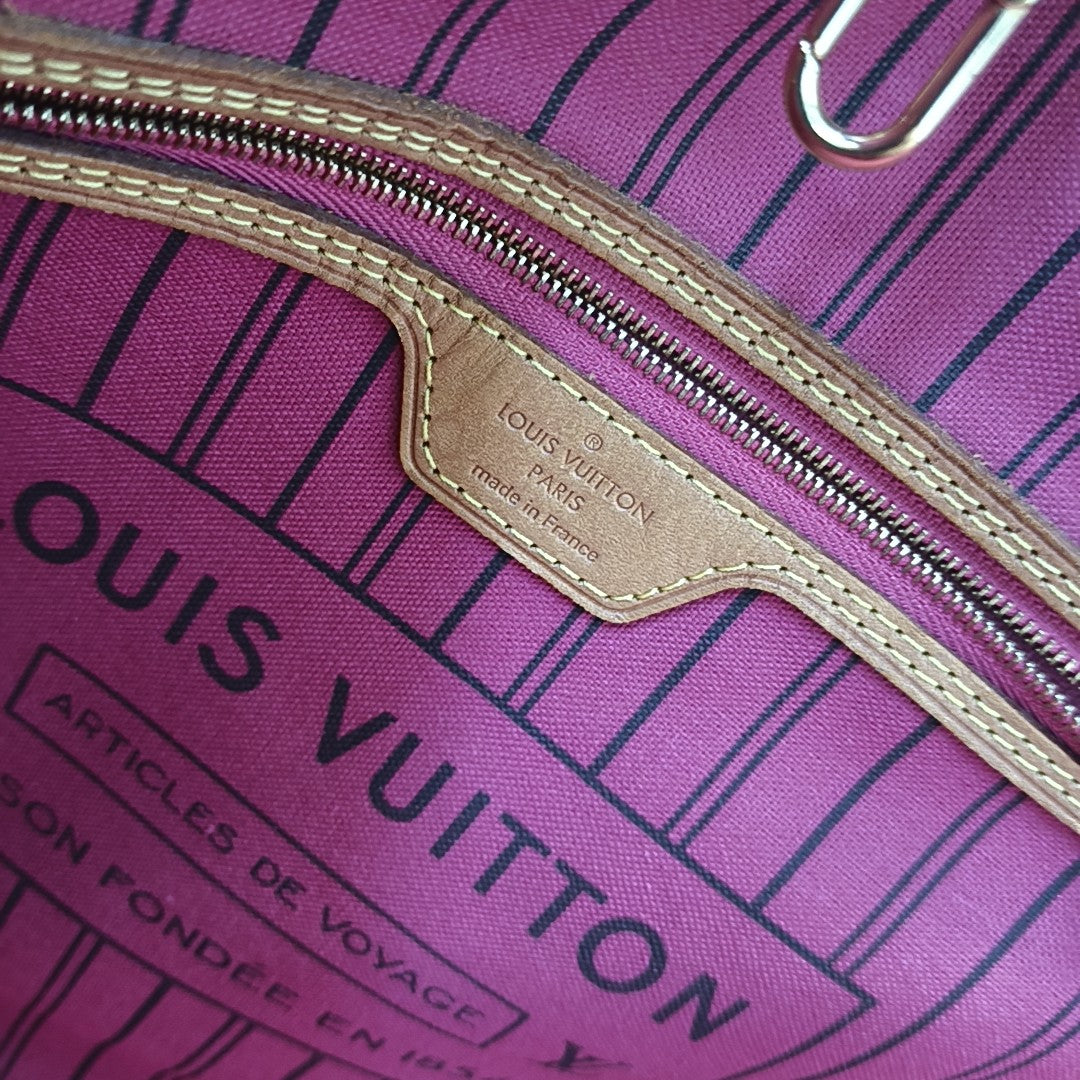 NEVERFULL MM Monogram Coated Canvas Brown