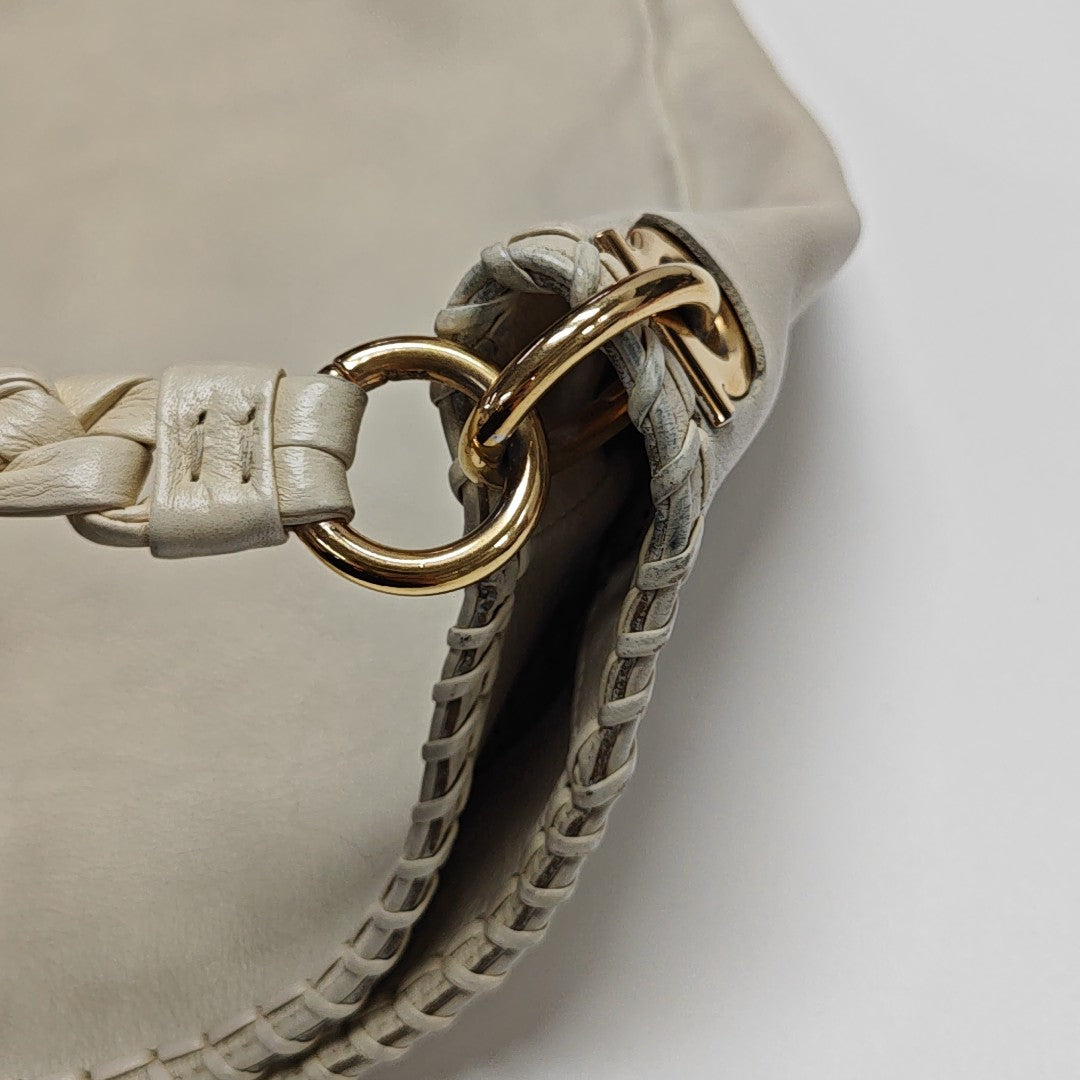 Calfskin Top Handle Bag White