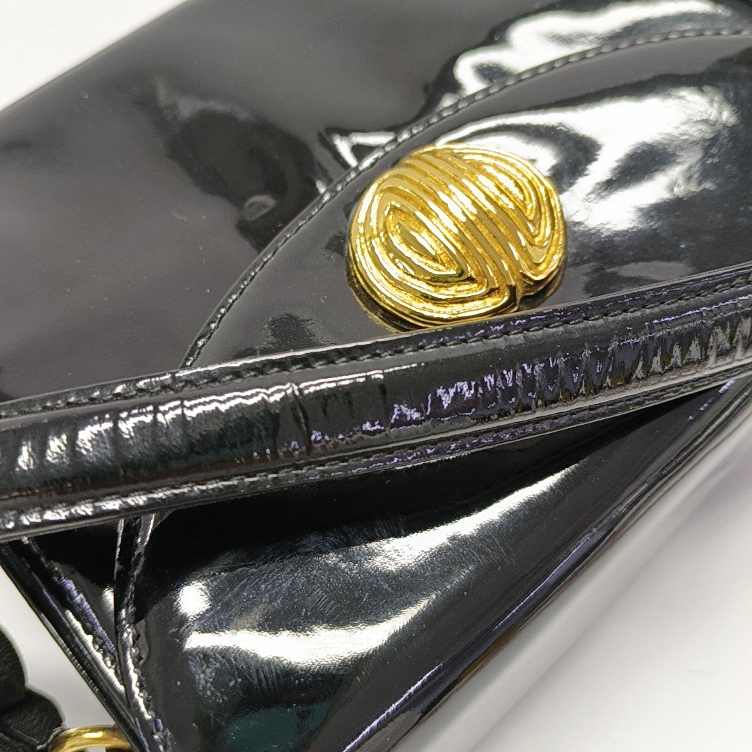 Leather Top Handle Bag Black