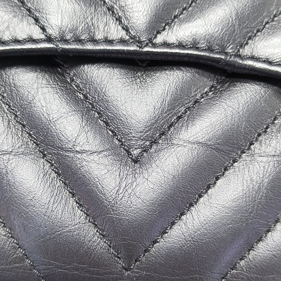 2.55 224 (mini) Chevron Calfskin Black