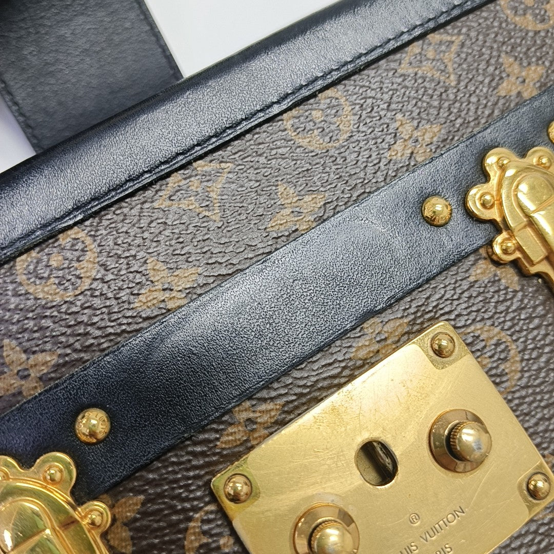 PETITE MALLE Monogram Coated Canvas Brown