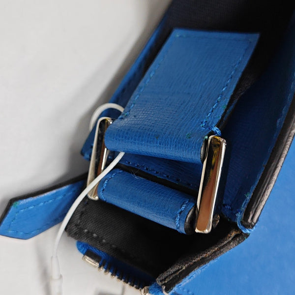 Leather Crossbody Bag Blue