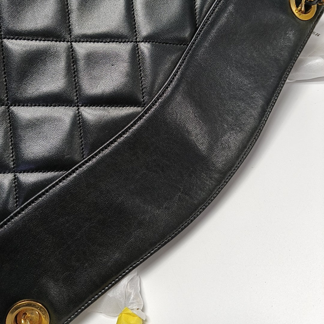 Quilted Calfskin Tote Bag Black