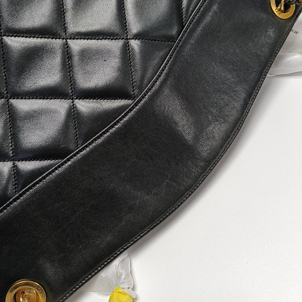 Quilted Calfskin Tote Bag Black