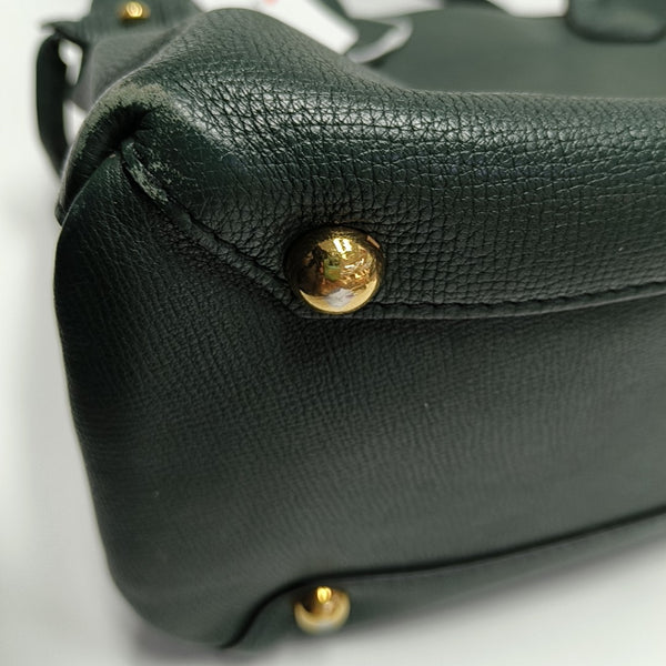 The Banner Medium Calfskin Green