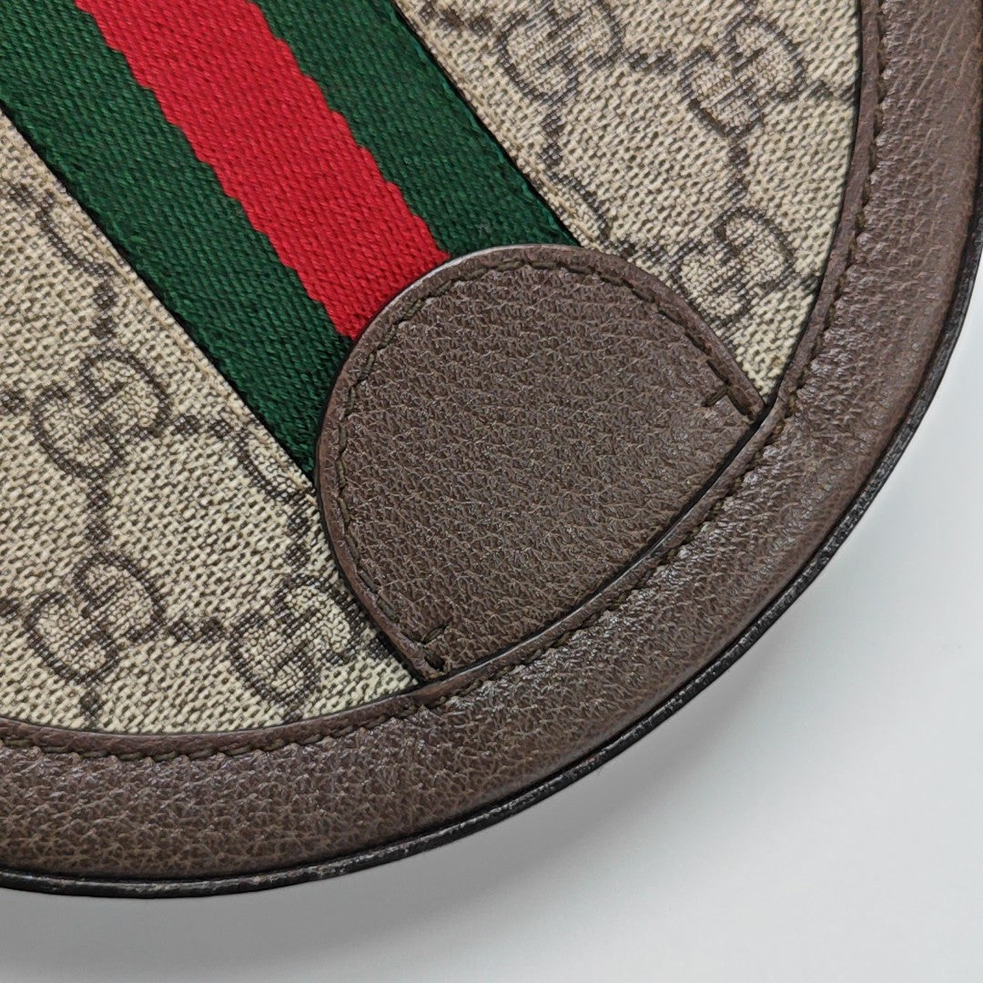 Ophidia Mini Monogram Coated Canvas Beige