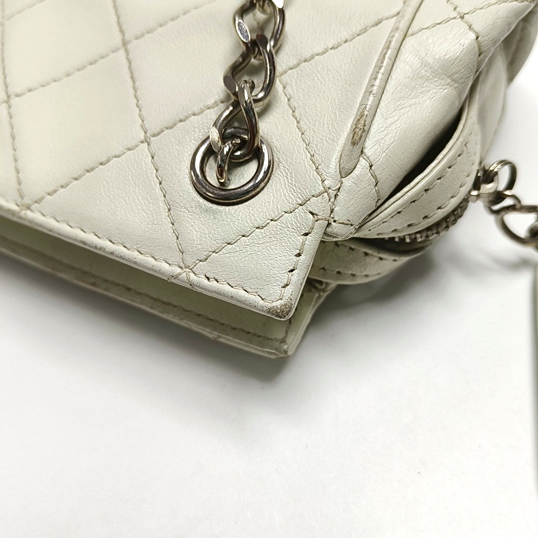 Quilted Lambskin White
