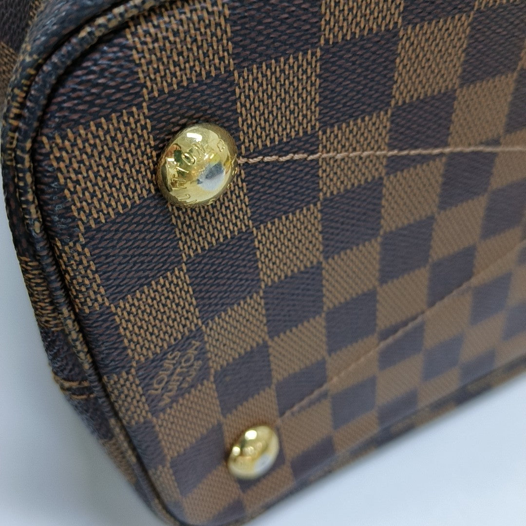 ASCOT Damier Ebene Coated Canvas Brown