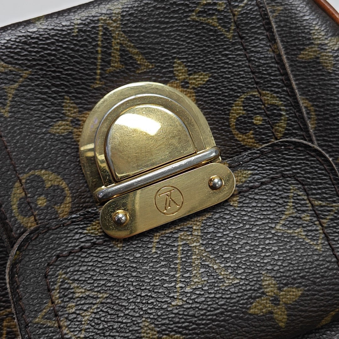 HUDSON MM Monogram Coated Canvas Brown
