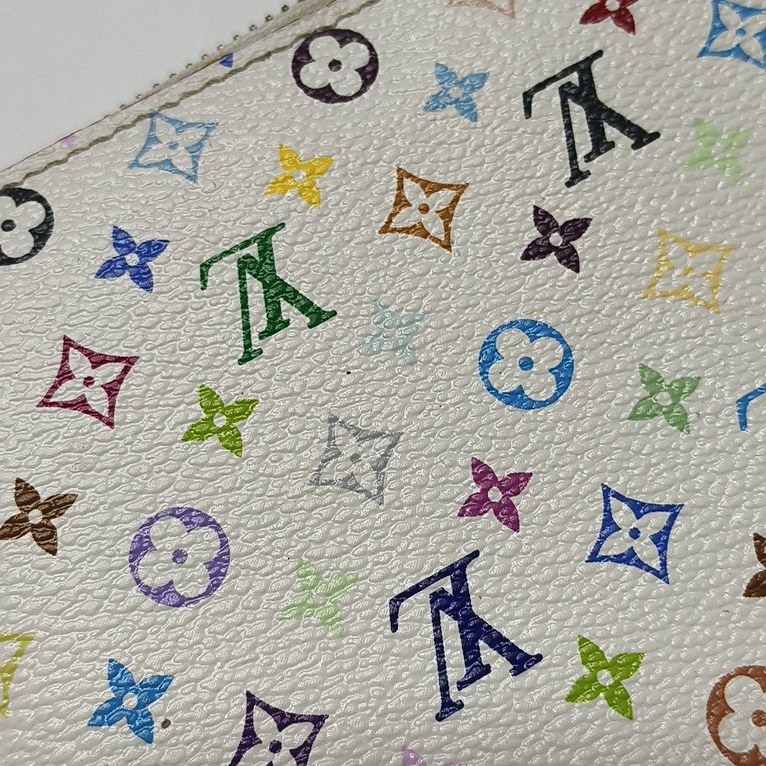 LV × TM ZIPPY Monogram Coated Canvas White Wallet