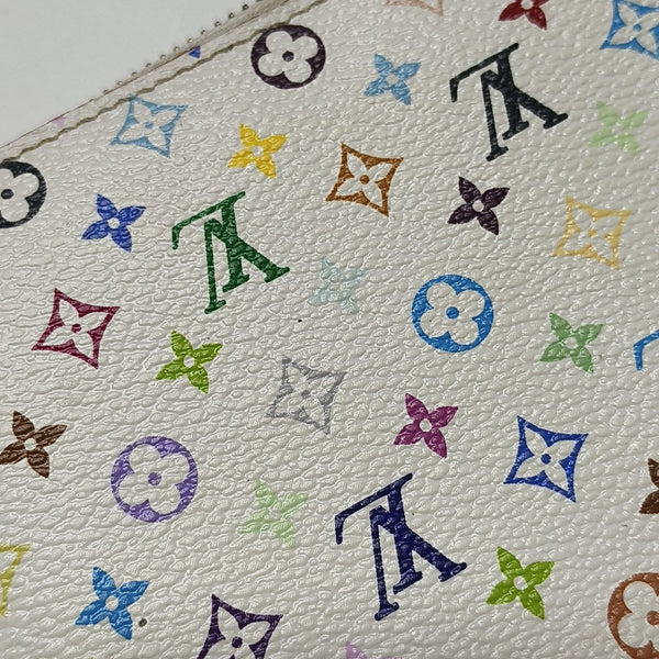 LV × TM ZIPPY Monogram Coated Canvas White Wallet