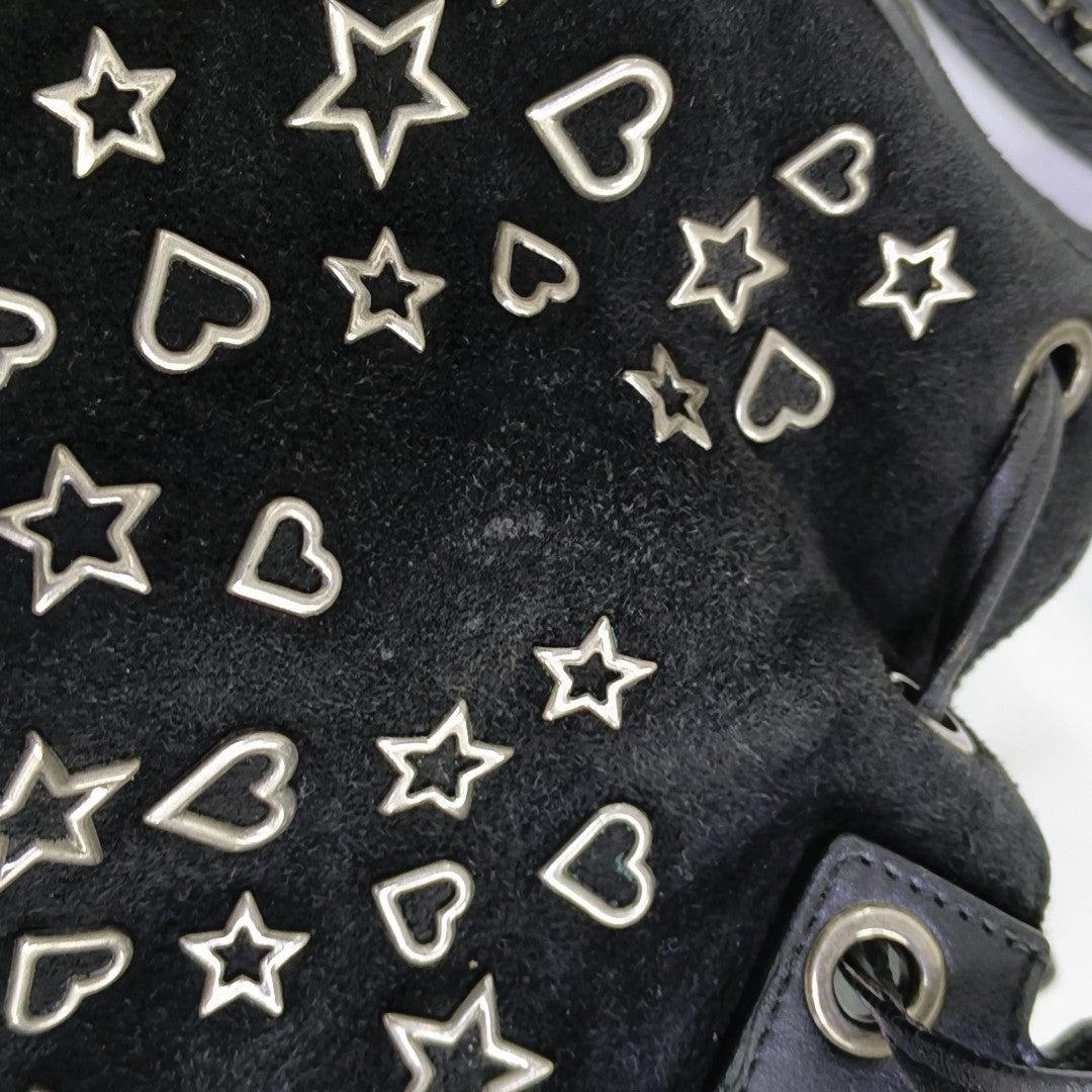 Suede Bucket Bag Black