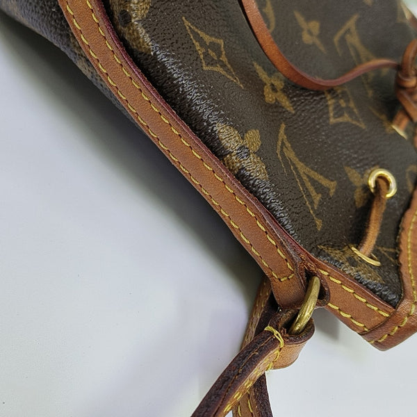 NÉONOÉ Nano Monogram Coated Canvas Brown