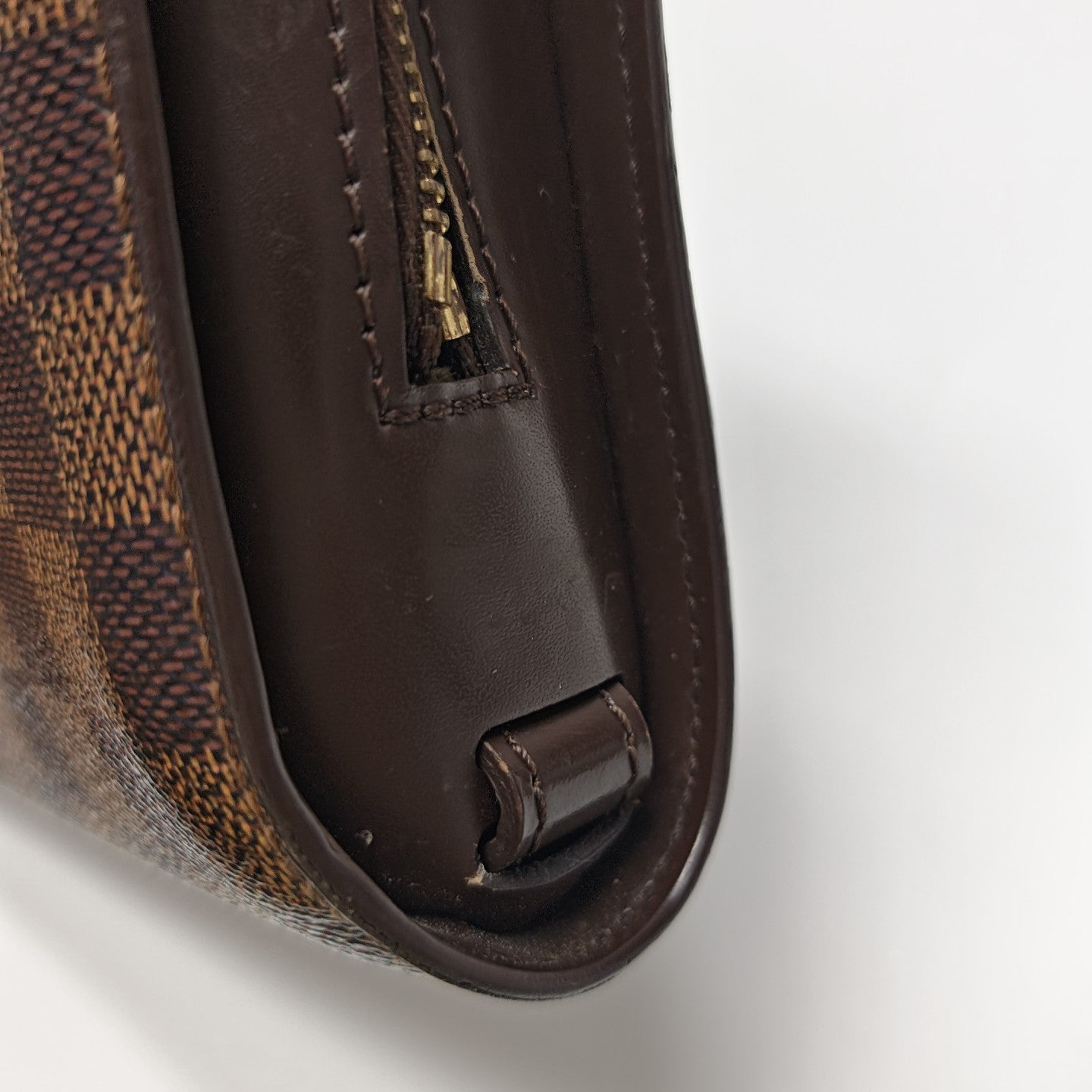 SAINT LOUIS Damier Ebene Coated Canvas Brown